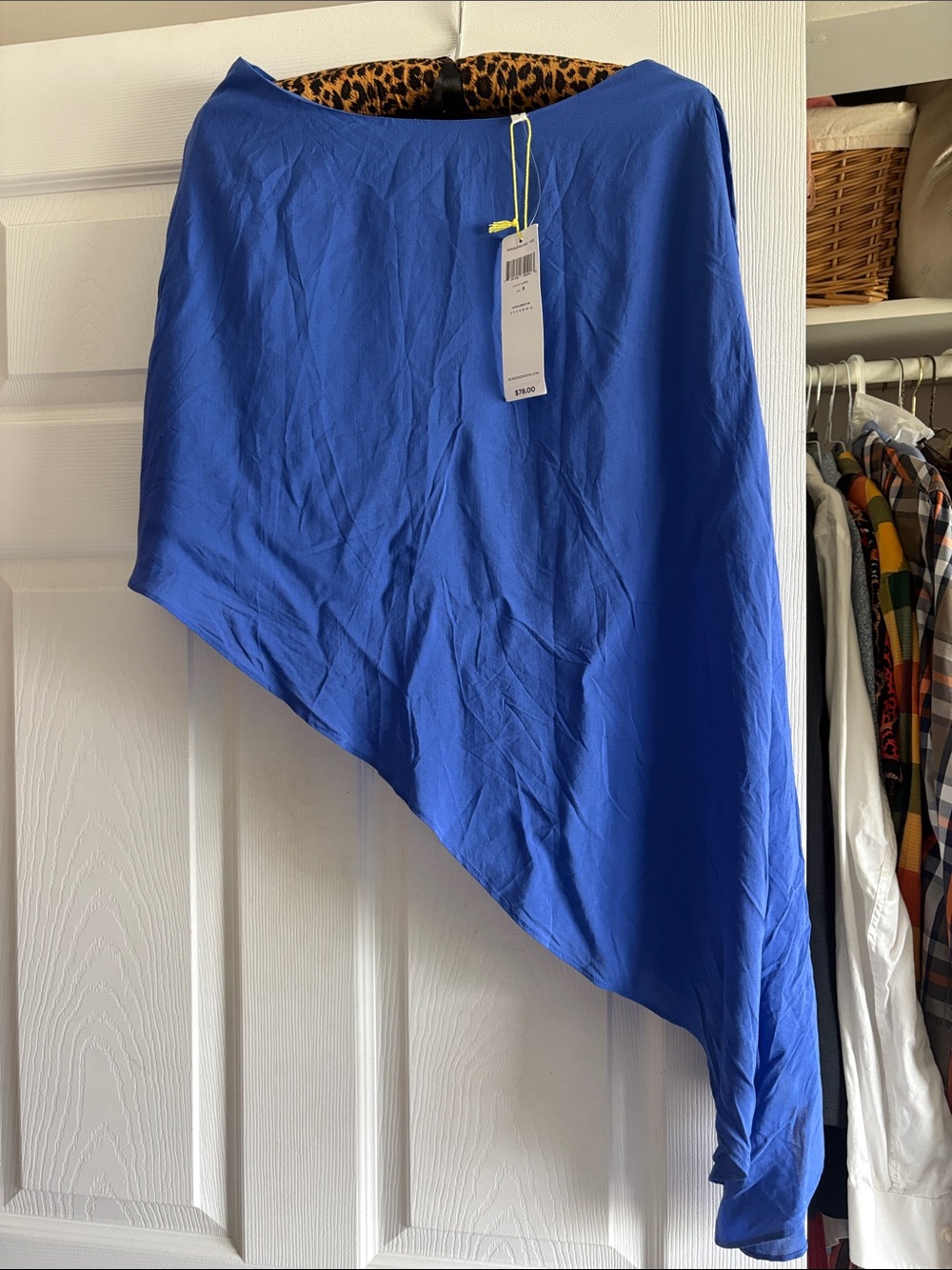 Asymmetric Blue Women's Skirt - Royal Blue
